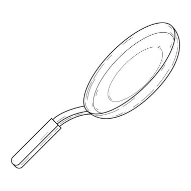 Soyut El Çizimi Mutfak Malzemeleri Pan Etli Doodle Konsept Tasarım Tasarım Tasarımı Beyaz Arkaplanda Yemek pişirmek için izole edilmiştir