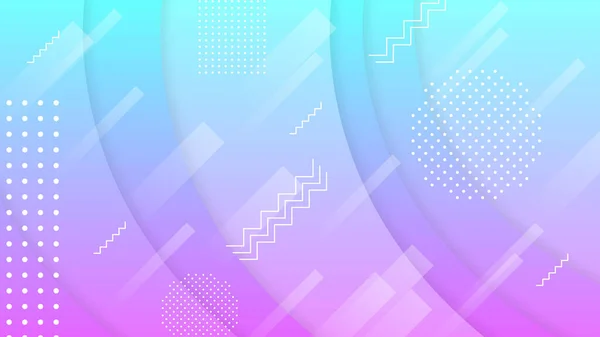 Abstrakter Farbenfroher Hintergrund Mit Farbigen Geometrischen Figuren Verschiedene Formen Und — Stockvektor