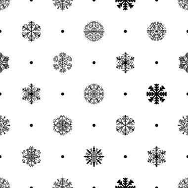 Noel, Yeni Yıl, Xmas Dekorasyon Vektör Tasarım Biçimi için Soyut Kusursuz Şekil Kar Tanesi Arkaplanı