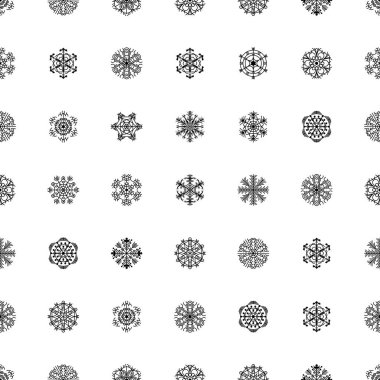 Noel, Yeni Yıl, Xmas Dekorasyon Vektör Tasarım Biçimi için Soyut Kusursuz Şekil Kar Tanesi Arkaplanı