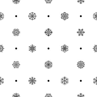 Noel, Yeni Yıl, Xmas Dekorasyon Vektör Tasarım Biçimi için Soyut Kusursuz Şekil Kar Tanesi Arkaplanı