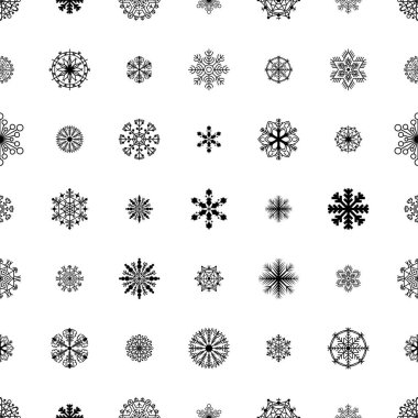 Noel, Yeni Yıl, Xmas Dekorasyon Vektör Tasarım Biçimi için Soyut Kusursuz Şekil Kar Tanesi Arkaplanı