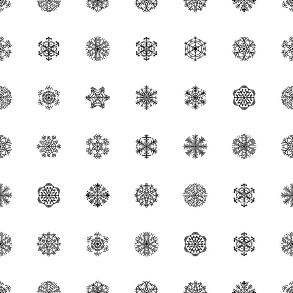 Abstract Seamless Pattern Winter Snowflake Background Christmas New Year Xmas — Stock Vector