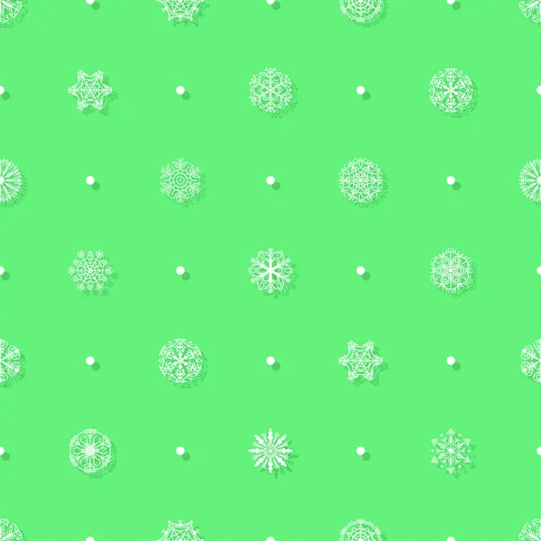 Abstract Naadloos Patroon Winter Sneeuwvlok Achtergrond Voor Kerstmis Nieuwjaar Kerstmis — Stockvector