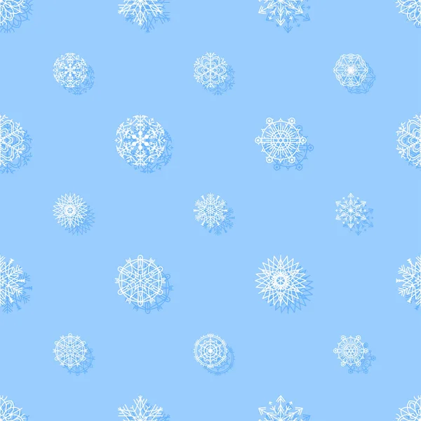Abstract Seamless Pattern Winter Snowflake Background Christmas New Year Xmas — Stock Vector