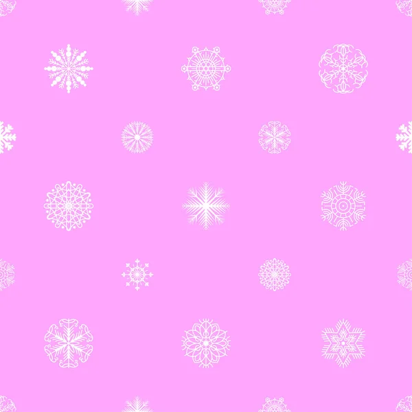 Abstraktní Bezešvé Vzor Zimní Vločka Pozadí Pro Vánoce Nový Rok — Stockový vektor