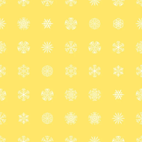 Abstract Naadloos Patroon Winter Sneeuwvlok Achtergrond Voor Kerstmis Nieuwjaar Kerstmis — Stockvector