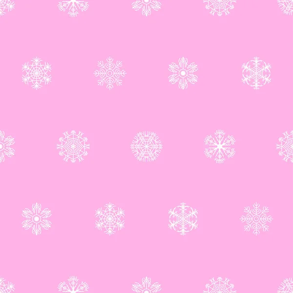 要旨シームレスなパターン冬の雪の結晶クリスマス 新年のための背景 クリスマスの装飾ベクトルデザインスタイル — ストックベクタ