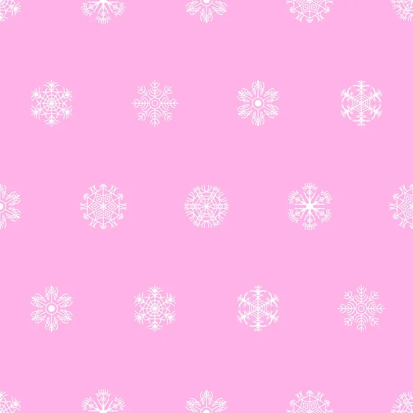 Abstract Naadloos Patroon Winter Sneeuwvlok Achtergrond Voor Kerstmis Nieuwjaar Kerstmis — Stockvector