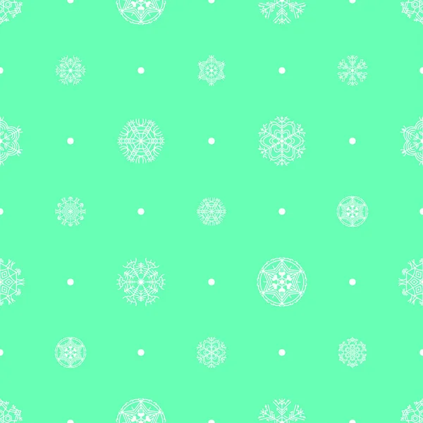 Abstract Naadloos Patroon Winter Sneeuwvlok Achtergrond Voor Kerstmis Nieuwjaar Kerstmis — Stockvector