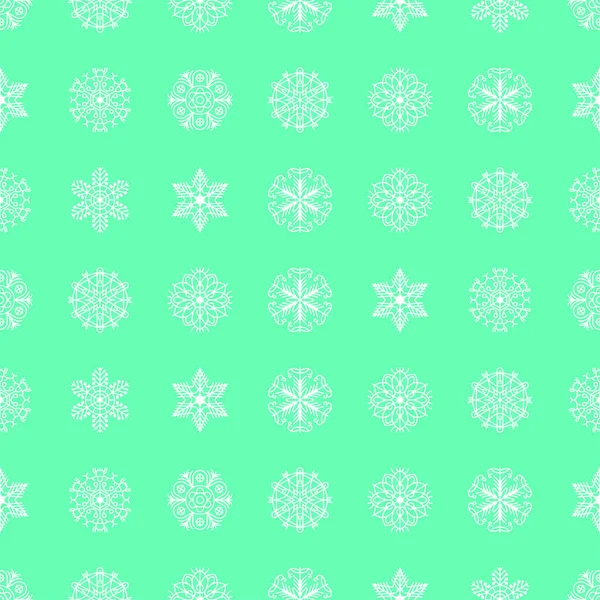 Abstraktní Bezešvé Vzor Zimní Vločka Pozadí Pro Vánoce Nový Rok — Stockový vektor