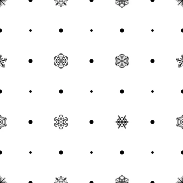 Abstract Seamless Pattern Winter Snowflake Background Christmas New Year Xmas — Stock Vector