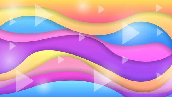 Abstract Kleurrijke Achtergrond Met Kleurgeometrische Figuren Verschillende Vormen Witte Lijn — Stockvector