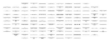 Banner için Siyah Basit Çizgi Koleksiyonu Doodle Sınır Elemanları Vektör Tasarım Tasarım Tasarımı Çizimi Resmini Ayır