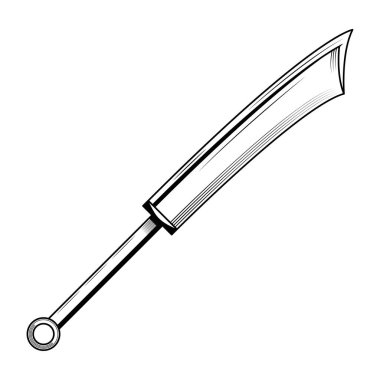 Soyut Siyah Basit Çizgili Metal Kılıç Kılıç Kılıç Karalama Element Vektör Tasarım Tasarımı Beyaz Arkaplan Resminde Savaş, Savaş için Savaş Resmine İzole Edildi