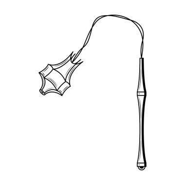 Abstract Black Simple Line Brush Weapon Doodle Outline Element Vector Design Style Sketch Isolated On White Background Illustration For War, Battle