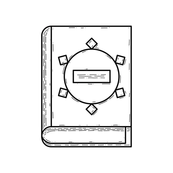 Résumé Noir Simple Line Book Doodle Outline Élément Vectoriel Design — Image vectorielle