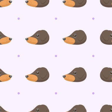 Kusursuz desensiz soyut elementler Hayvan Dachshund Köpek Başı Vahşi Yaşam Vektör Tasarım Tasarım Tasarımı Tekstil Tekstil, Giysi, Hediye Paketi, Duvar Kağıdı, Pastel