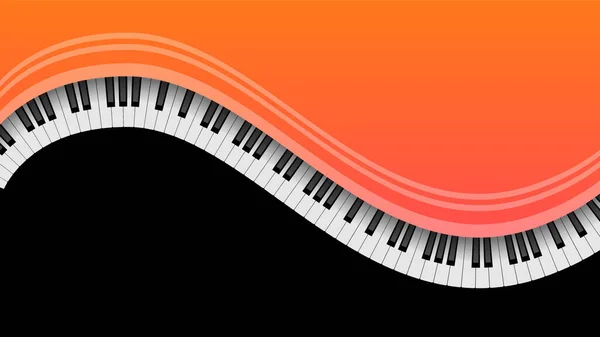 Abstrakte Klaviertasten Musik Tastaturinstrument Song Melody Vector Design Style — Stockvektor