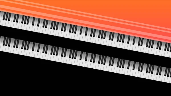 Résumé Clés Pour Piano Instrument Musique Chanson Mélodie Style Conception — Image vectorielle