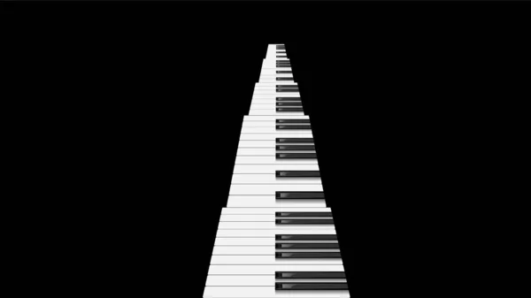 要旨ピアノ鍵盤楽器ソングメロディベクトルデザインスタイル — ストックベクタ