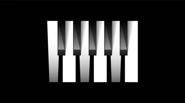 Abstraktní Klavírní Klávesové Nástroje Hudební Nástroj Song Melody Vector Design — Stockový vektor