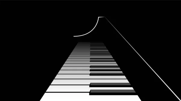 Абстрактні Клавіші Фортепіано Музика Клавіатура Інструмент Пісня Мелодія Векторний Стиль — стоковий вектор
