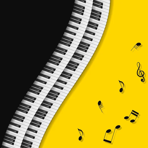 Abstrakte Klaviertasten Musik Tastaturinstrument Song Melody Vector Design Style — Stockvektor