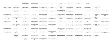 Banner için Siyah Basit Çizgi Koleksiyonu Doodle Sınır Elemanları Vektör Tasarım Tasarım Tasarımı Çizimi Resmini Ayır