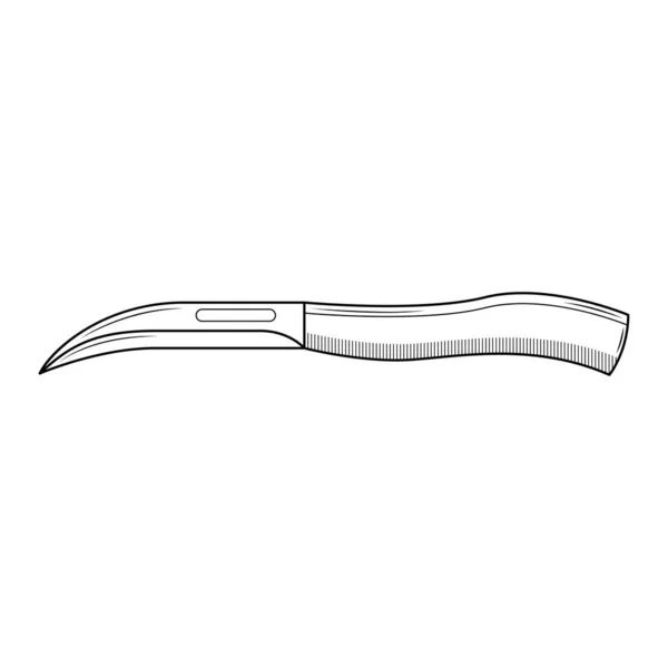 Absztrakt Kézzel Rajzolt Konyha Stuff Knife Blade Doodle Koncepció Vektortervezés — Stock Vector