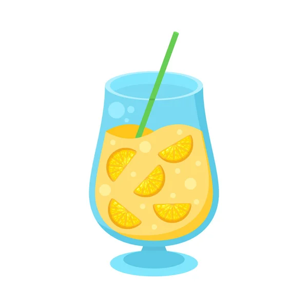Аннотация Flat Fast Food Drink Lemonade Glass Straw Meal Background — стоковый вектор