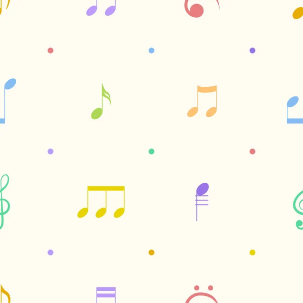 Seamless Pattern Abstract Elements Concert Performance Music Notes Vector Design — 스톡 벡터