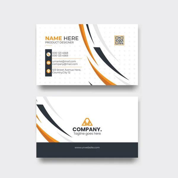 Double Sided Modern Creative Clean Business Card Layout — стоковый вектор