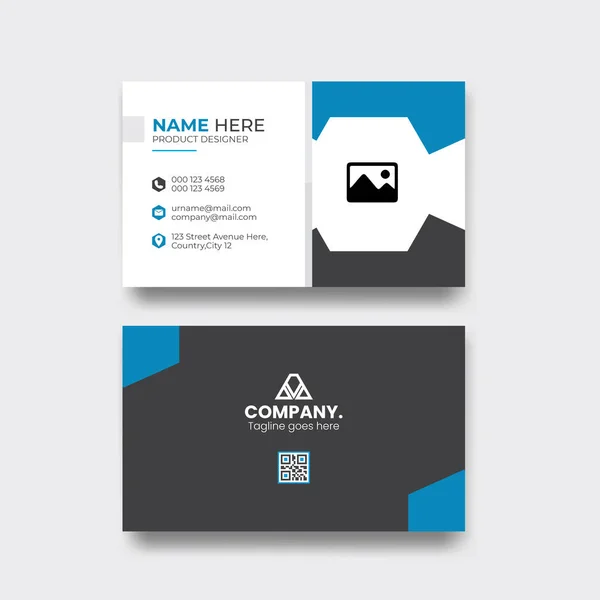 Double Sided Modern Creative Clean Business Card Layout — стоковый вектор