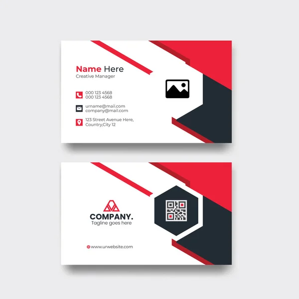 パーソナルおよび企業のための現代的で創造的な訪問カードデザイン — ストックベクタ
