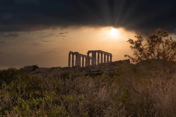광경을 그리스의 포세이돈 — 스톡 사진