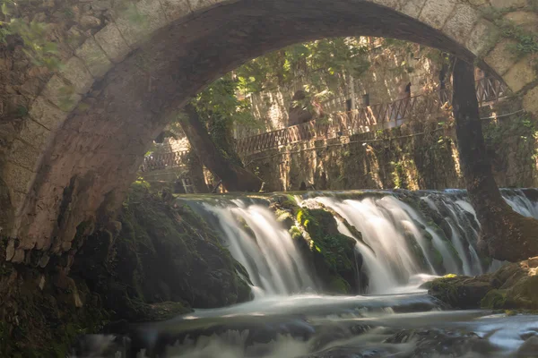 Long Exposure Waterfalls Kria Livadeia Greece Famous Touristic Destination — 图库照片