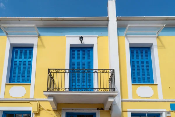 Colorful Houses Galaxidi Village Greece — Foto Stock
