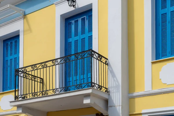 Colorful Houses Galaxidi Greece — Foto Stock