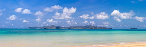 Vista Panoramica Dell Isola Vergine Tropicale Cielo Azzurro Limpido Estate — Foto Stock
