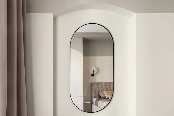 Interior Quarto Moderno Cores Pastel Conceito Interior Minimalista Moda — Fotografia de Stock