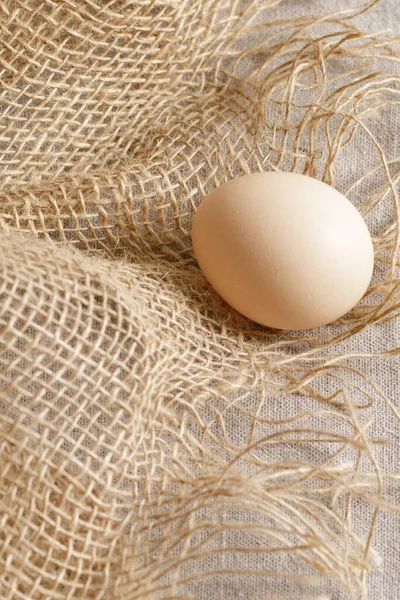 Fresh Organic Chicken Egg Sacking — Stock Photo, Image