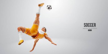 Futbolcu beyaz arka planda. Vektör illüstrasyonu