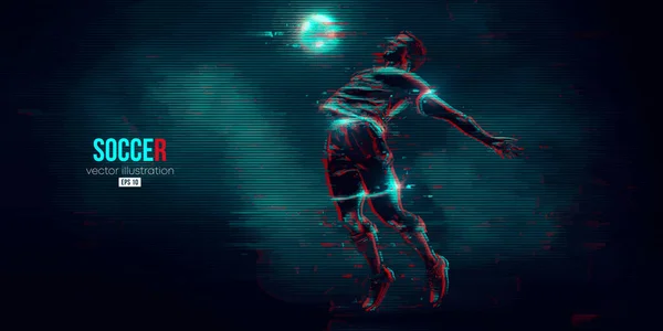 Football Footballeur Homme Action Isolé Fond Bleu Illustration Vectorielle — Image vectorielle
