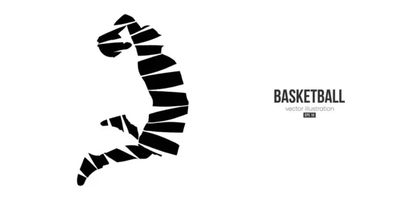 Абстрактний Баскетболіст Дії Ізольований Білий Фон Векторні Ілюстрації — стоковий вектор