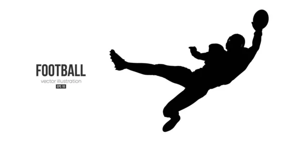 Abstrakte Silhouette eines NFL American Football-Spieler Mann in Aktion isoliert weißen Hintergrund. Vektorillustration — Stockvektor