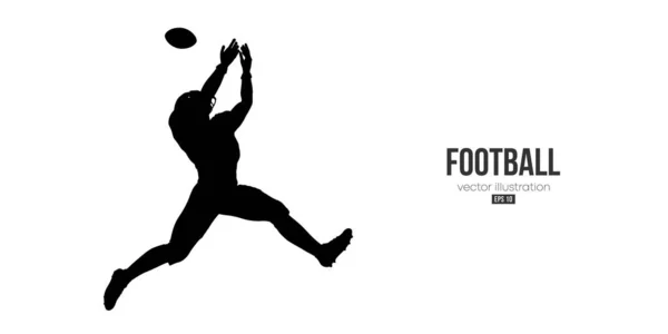 Silhouette abstraite d'un footballeur américain de la NFL en action isolé fond blanc. Illustration vectorielle — Image vectorielle