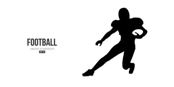 Silhouette astratta di un giocatore di football americano della NFL in azione isolato sfondo bianco. Illustrazione vettoriale — Vettoriale Stock