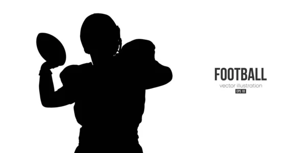 Abstrakte Silhouette eines NFL American Football-Spieler Mann in Aktion isoliert weißen Hintergrund. Vektorillustration — Stockvektor