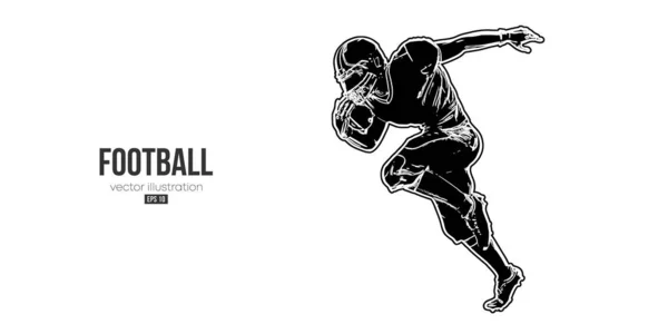 Silhouette Abstraite Footballeur Américain Nfl Action Isolé Fond Blanc Illustration — Image vectorielle